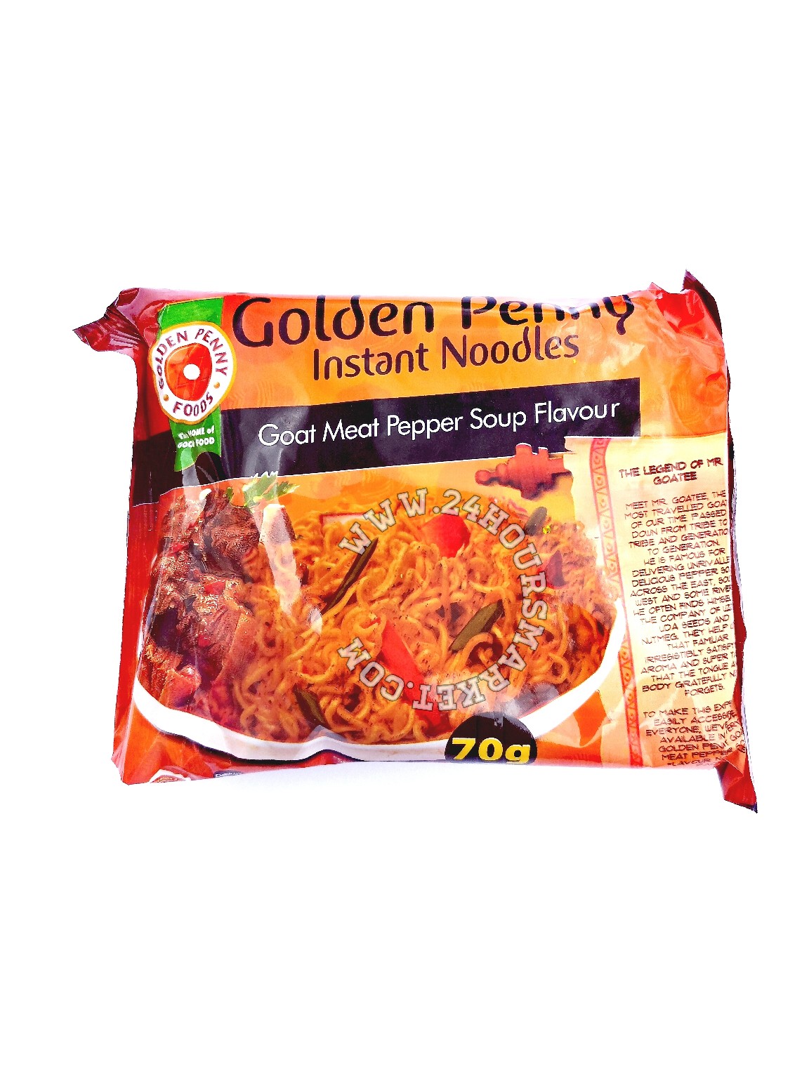 GOLDEN PENNY Instant NOODLES – Goat Meat Pepper Soup Flavour – 70g x5