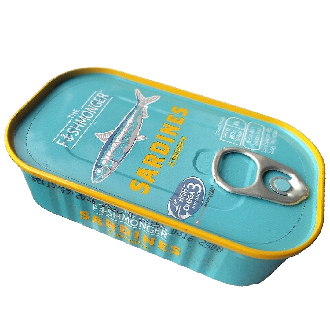 THE FISHMONGER sardines in sunflower oil • 24 Hours Market Lagos, Nigeria