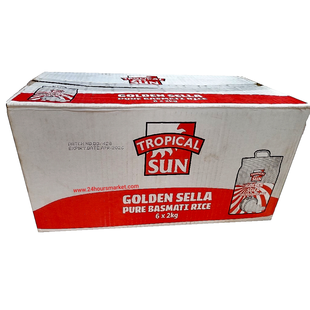 TROPICAL SUN – GOLDEN SELLA – BASMATI RICE – 6 x 2kg