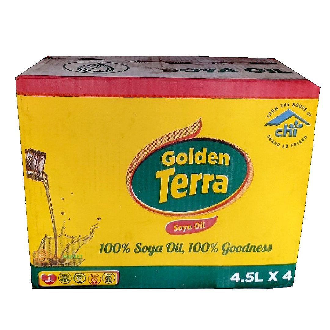 Golden Terra Soya Oil – 1 Litre Sachet x12