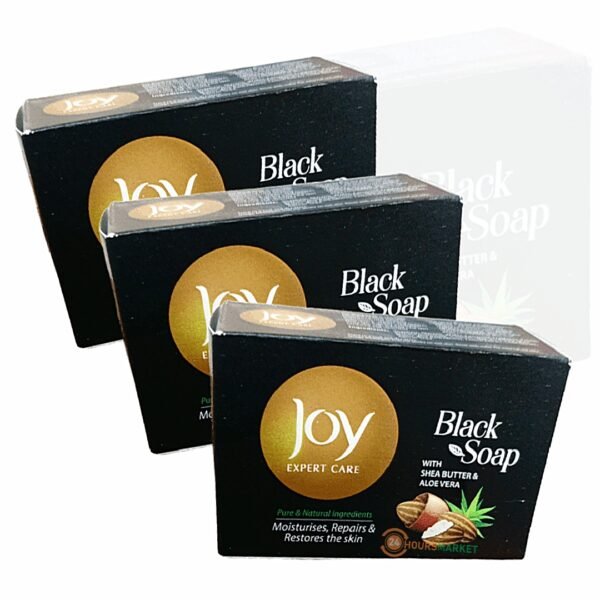 Joy black soap with shea butter and aloe vera