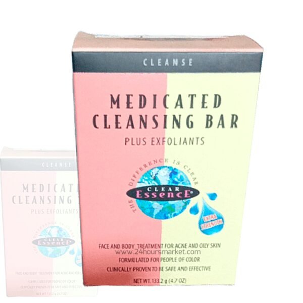 Medicated cleansing bar soap with exfoliant 133.2g