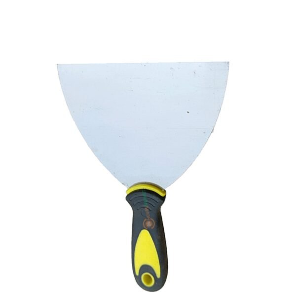 Handheld scrapper with metal blade.