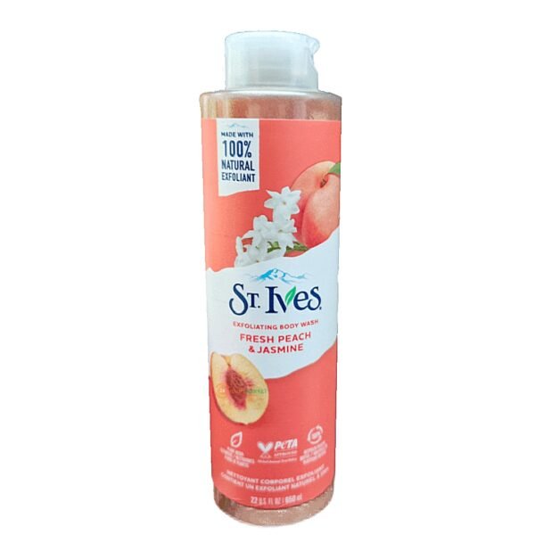 St. Ives Exfoliating Body Wash - Fresh Peach & Jasmine 650ml