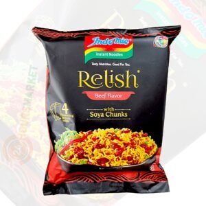 Indomie Relish Beef Flavor with Soya Chunks