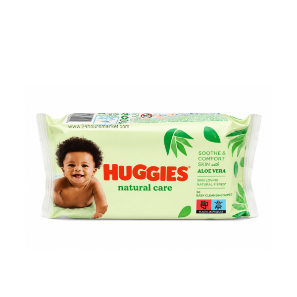 Huggies Natural Care Baby Cleansing Wipes with Aloe Vera