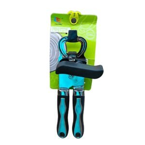 Zan Feng can and bottle opener – silver blade with black plastic handle