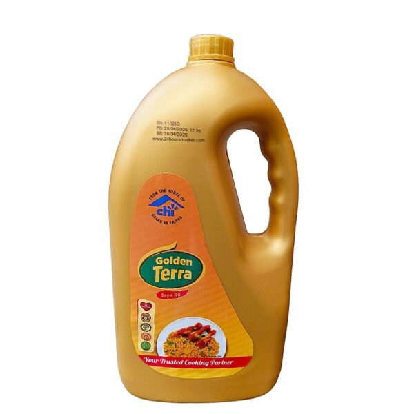 Golden Terra Soya Oil 5L bottle for healthy cooking