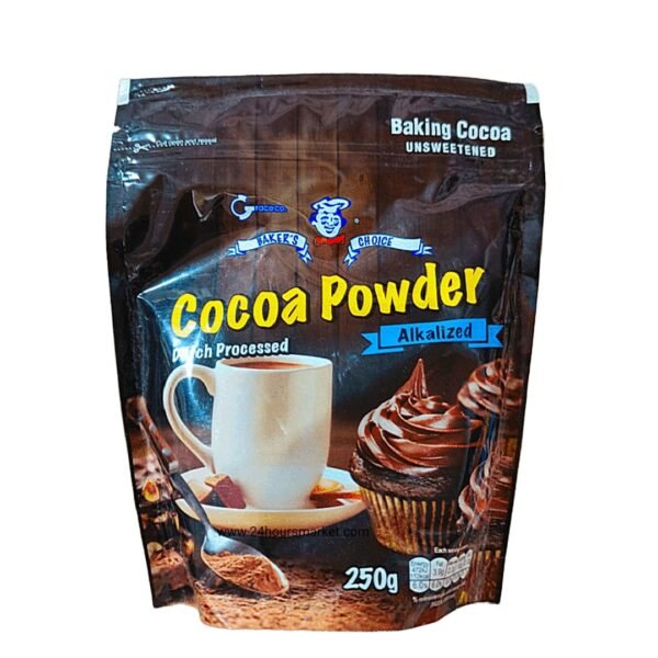 Bakers Choice Cocoa Powder 250g – Dutch Processed Bakers Choice Alkalized Cocoa Powder 250g – For baking and desserts