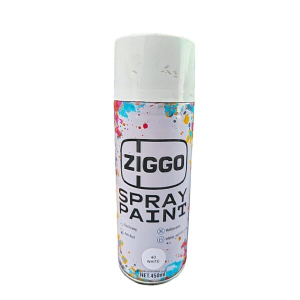 Ziggo Spray Paint White 450ml – Buy Online at 24hoursmarket.com