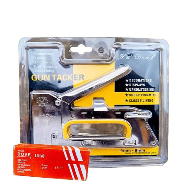Gun Tacker with Pins – Heavy duty stapling tool