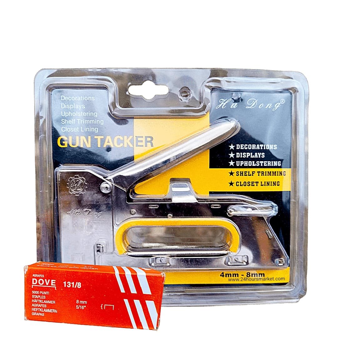 Gun Tacker With Pins – Heavy Duty Tool