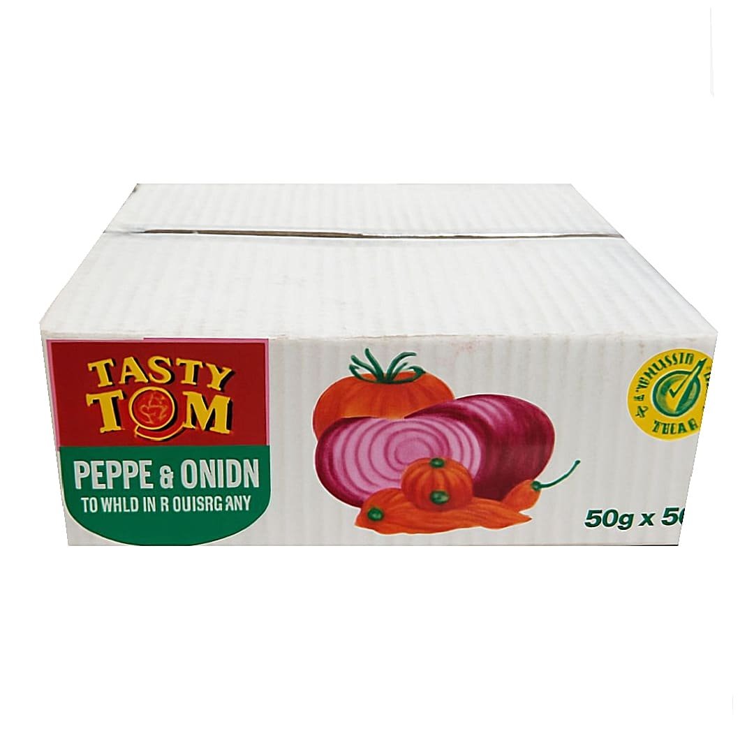 Tasty Tom Pepper & Onion Mix – 50g x 50 Sachets