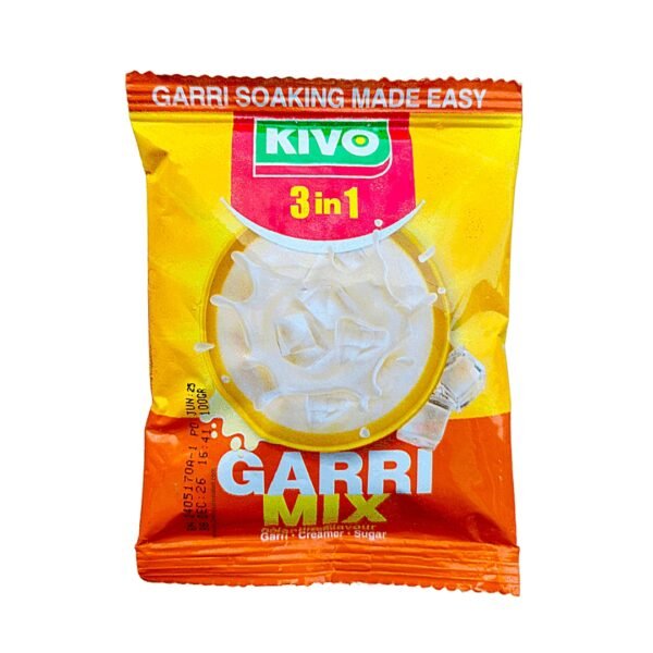 Kivo Three In One Garri Mix 100g - Instant Snack Kivo 3-in-1 garri mix 100g pack
