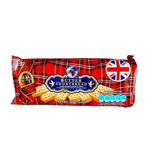 Butter shortbread biscuits 205g pack