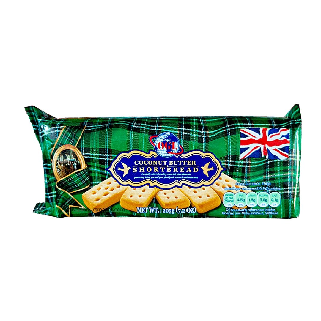 Coconut Bread Shortbread Biscuits Crunchy Cookies 205g