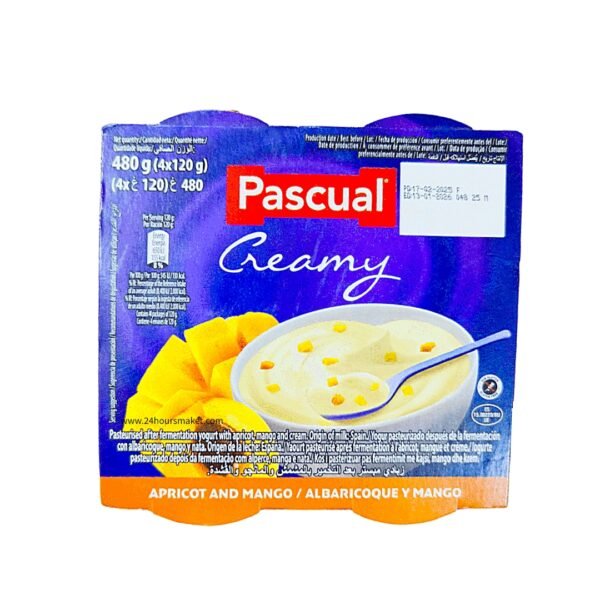 Pascual creamy apricot mango yogurt 480g pack