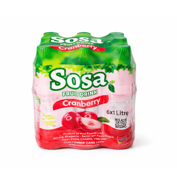 Sosa Cranberry Drink 1L x6 Pack