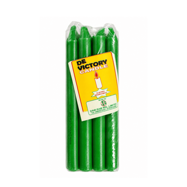 1000189231 Green Candles 8pcs