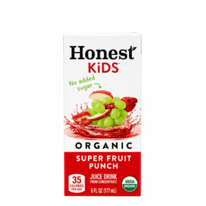 1000195919 Honest Kids Organic Super Fruit Punch Juice Drink 177ml x5