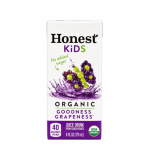 1000195921 Honest Kids Organic Goodness Grapeness Juice Drink 177ml x5