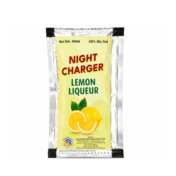 1000211000 Night Charger Lemon Liqueur 40ml Sachet x 12