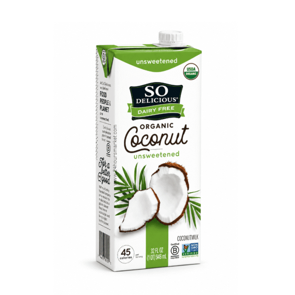 So Delicious Dairy Free Organic Unsweetened Coconut Milk 946ml