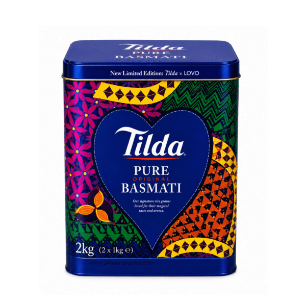 1000219120 Tilda Pure Basmati Rice 2kg Tin