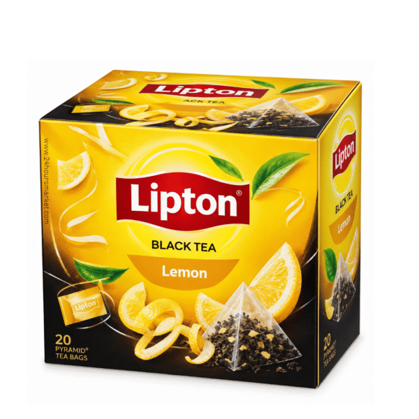 Lipton Lemon Flavoured Black Tea 20 Pyramid Teabags