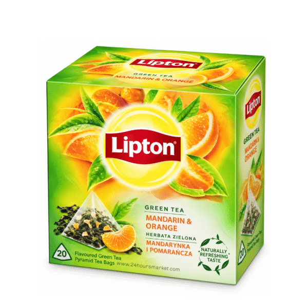 Lipton Mandarin & Orange Flavoured Green Tea 20 Pyramid Teabags