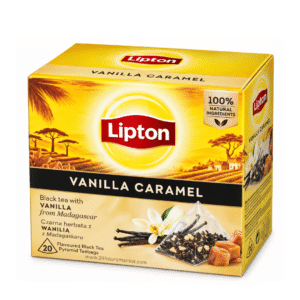 Lipton Vanilla Caramel Flavoured Black Tea (20 Pyramid Teabags)
