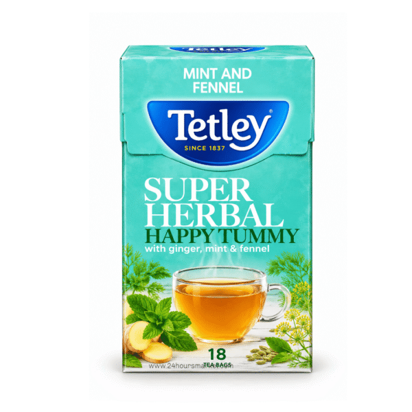 Tetley Super Herbal Happy Tummy Mint & Fennel Tea – 18 Tea Bags