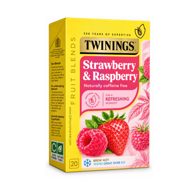 Twinings Strawberry & Raspberry Herbal Tea – 20 Tea Bags